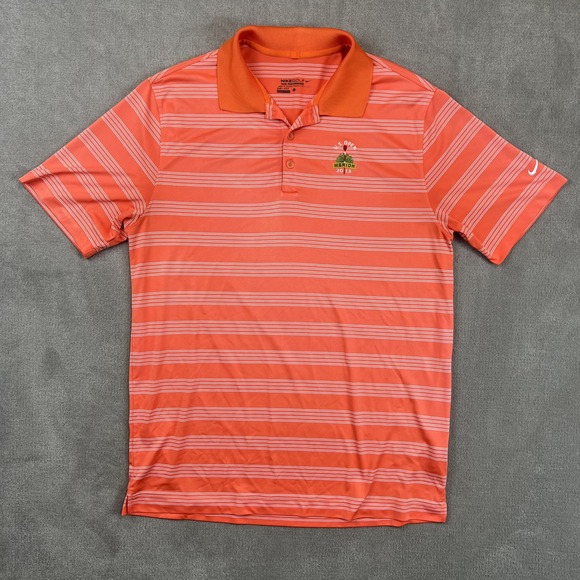 Nike Golf L Orange 2013 U.S. Open Merion Striped Dri-FIT Polo Shirt Mens — photo 2